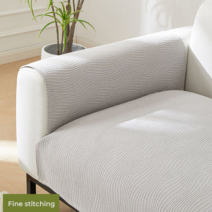 Faux Wood Plush Sofa Slipcover Protector