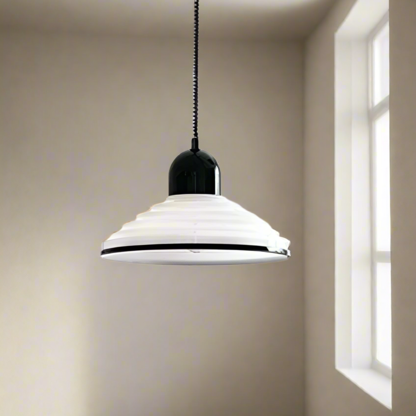 Soft White Glass Drop Pendant Light