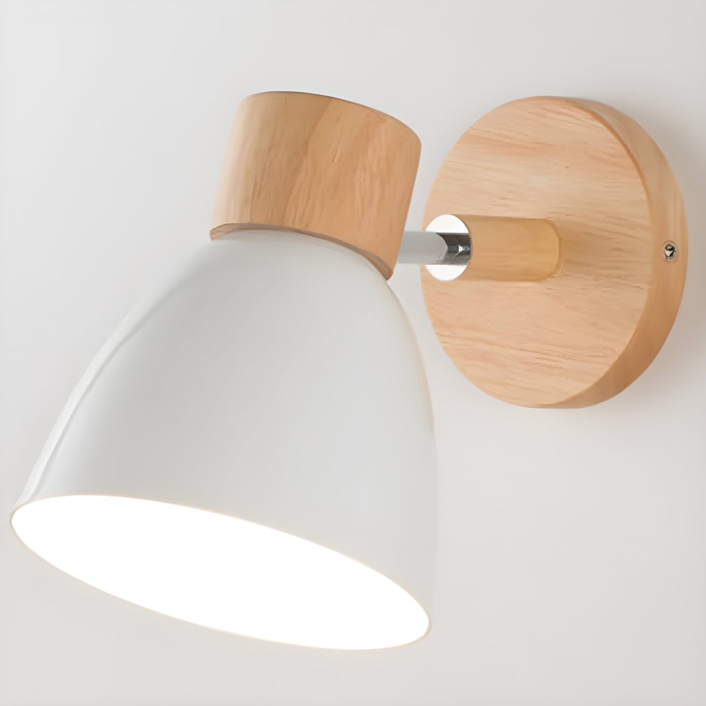Rustic Wood Bedroom Wall Light with On/Off Switch - Lusomart
