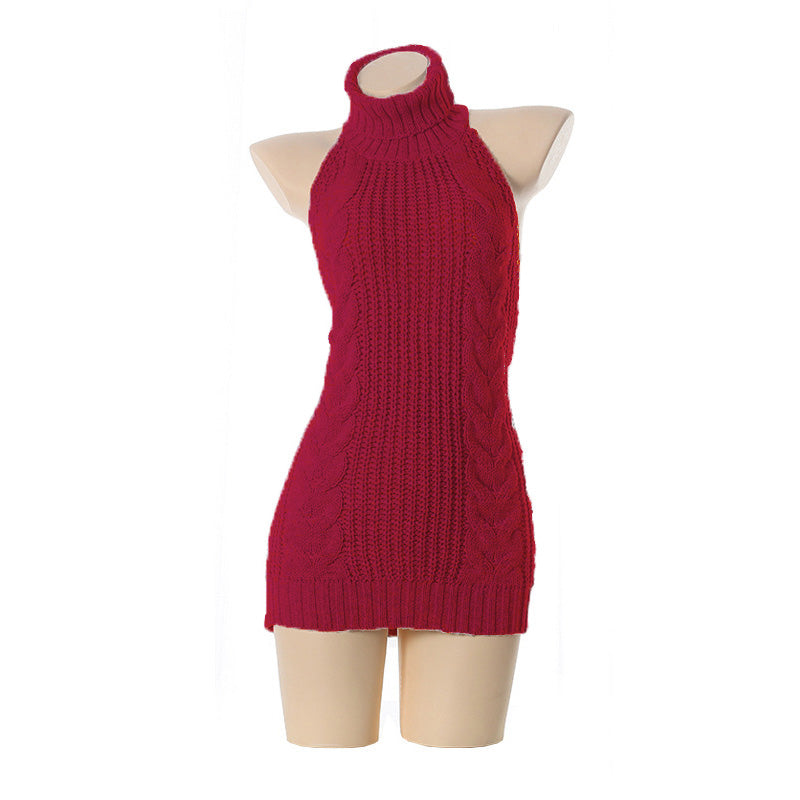 Trendy Cold Shoulder Knit Night Club Sweater