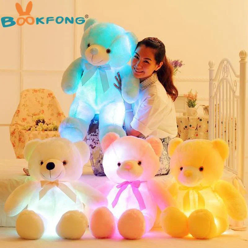 Cuddly Lighted Teddy Bear Toy for Kids Night Light - Lusomart