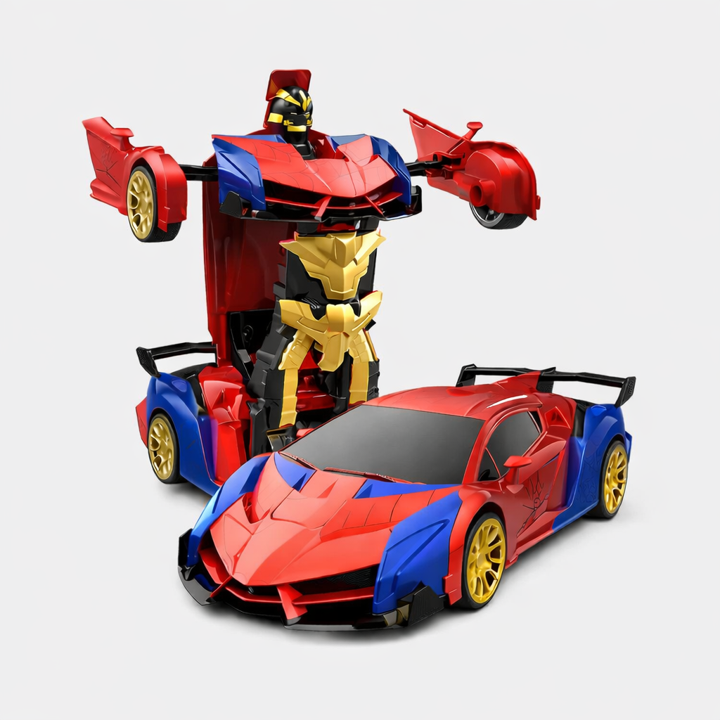 Fun LED Robot Toy Car Transforming Play Set for Kids
