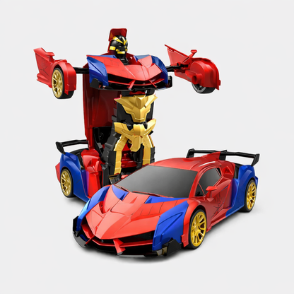 Fun LED Robot Toy Car Transforming Play Set for Kids