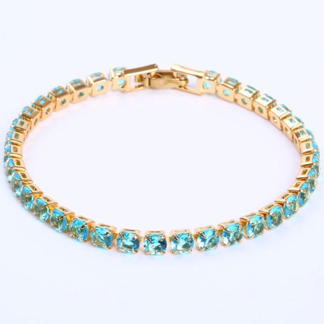 Elegant Chain Tennis Bracelet with Sparkling Zirconia Accents