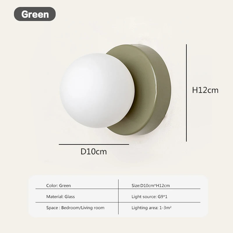 Elegant Round Glass LED Wall Lamp