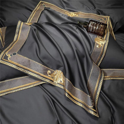 Luxury Grey Quilted Bedding Set