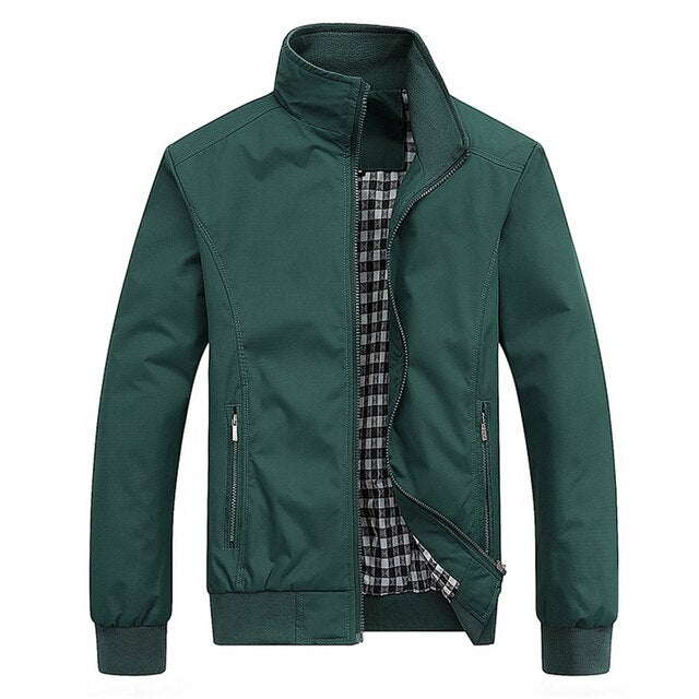 Thin Mens Casual Bomber Jacket For Spring Fall Wear