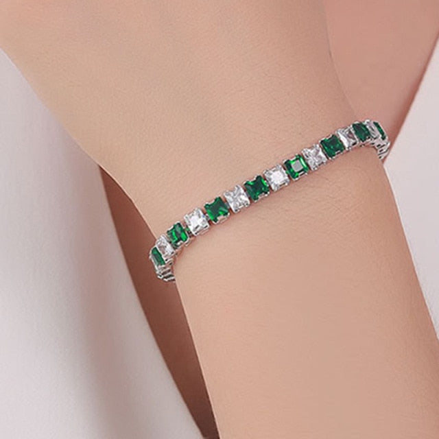 Elegant Chain Tennis Bracelet with Sparkling Zirconia Accents