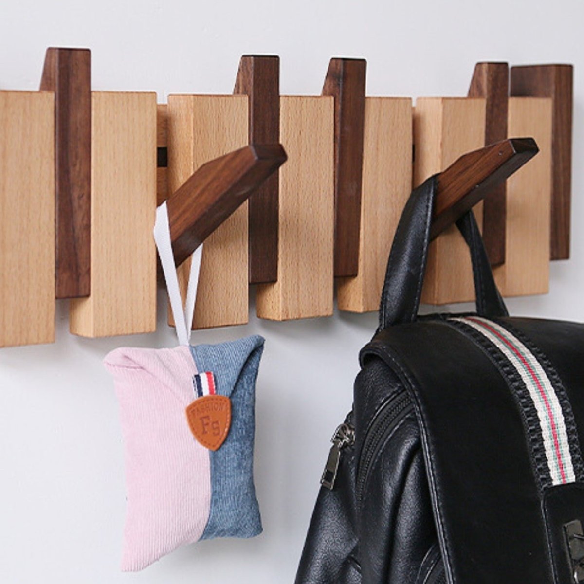 Rustic Wooden Coat Hook for Entryway and Home