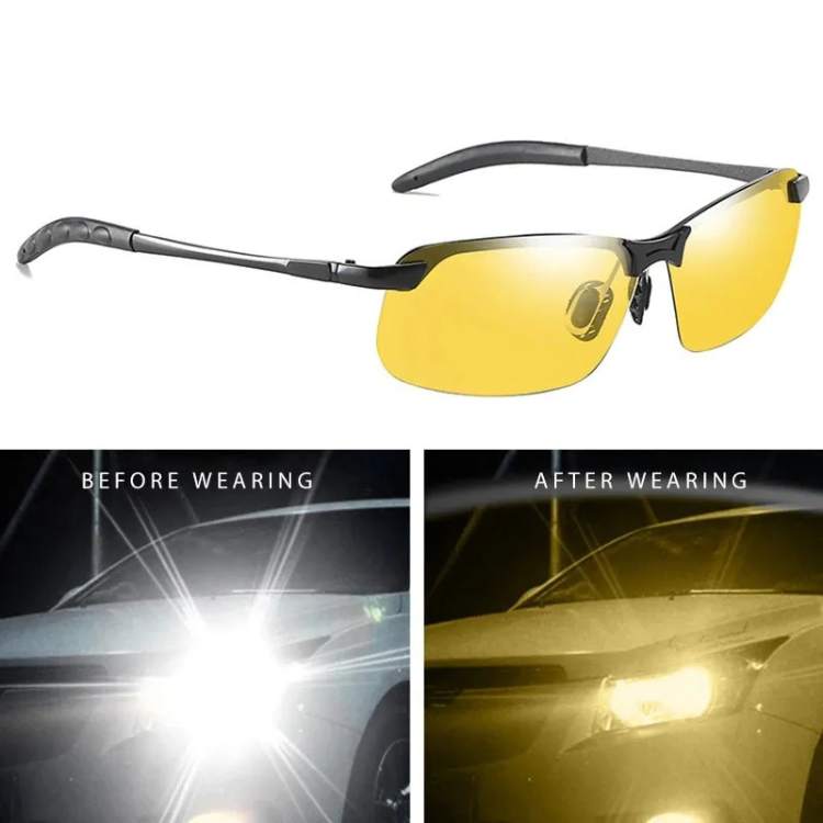 Anti Glare Night Vision Glasses Yellow Lens Eyestrain Relief