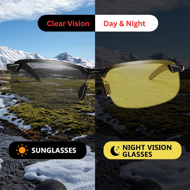 Anti Glare Night Vision Glasses Yellow Lens Eyestrain Relief
