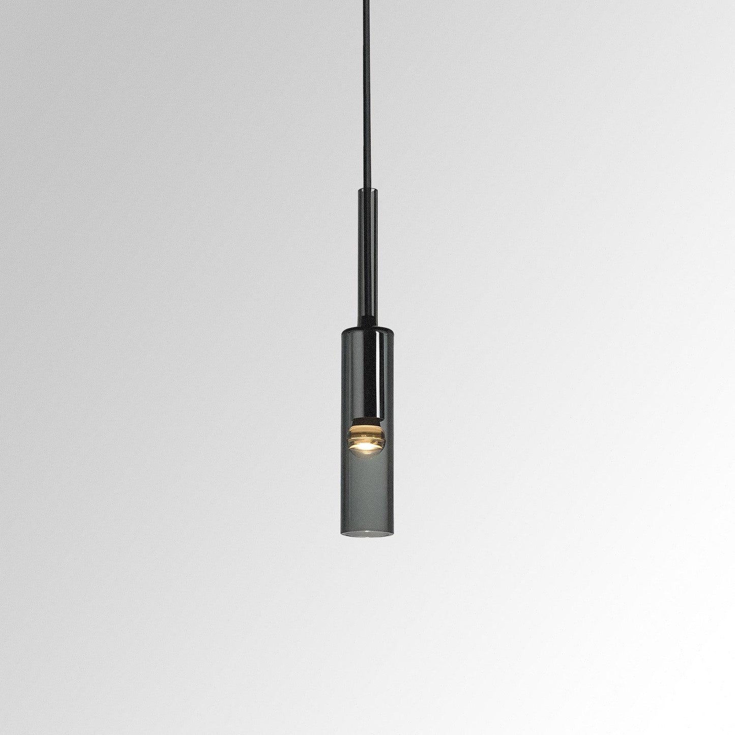Sleek Grey Glass Hanging Lamp - Lusomart