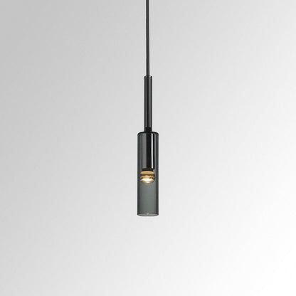 Sleek Grey Glass Hanging Lamp - Lusomart