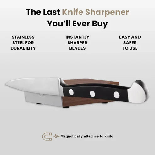 Easy Use Dual Stage Kitchen Knife Sharpener for Dull Blades