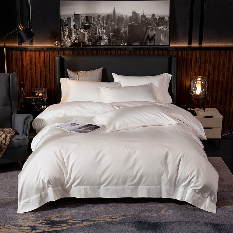 Soft Egyptian Cotton Bed Duvet Cover Set - Lusomart