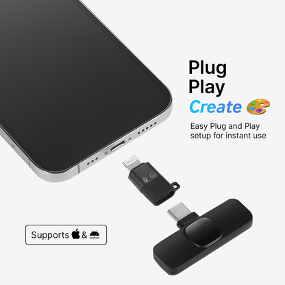 Compact Portable Wireless Clip On Microphone