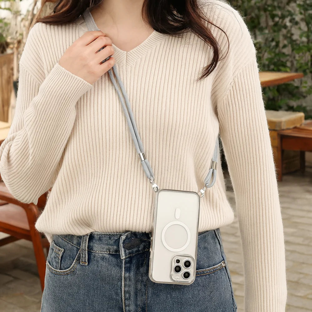 Phone Wallet Case with Crossbody Strap and Lanyard