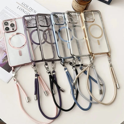 Phone Wallet Case with Crossbody Strap and Lanyard