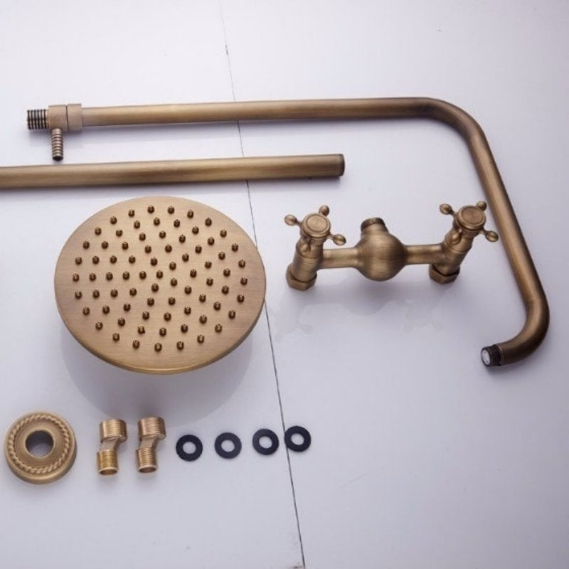 Classic Bronze Adjustable Wall Mount Shower Set