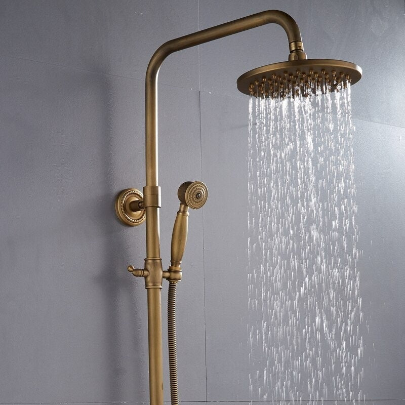 Classic Bronze Adjustable Wall Mount Shower Set