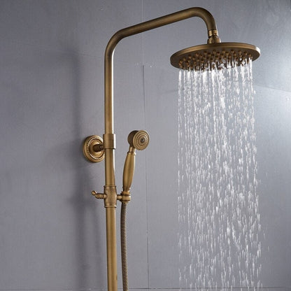 Classic Bronze Adjustable Wall Mount Shower Set