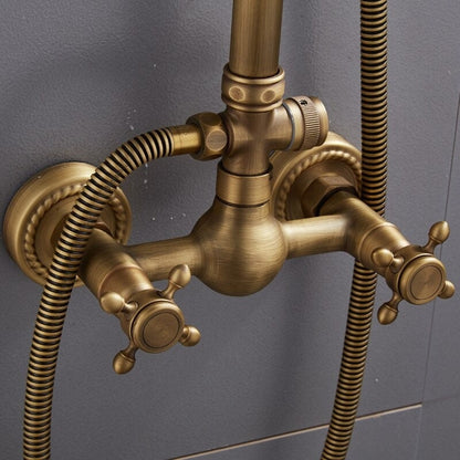 Classic Bronze Adjustable Wall Mount Shower Set