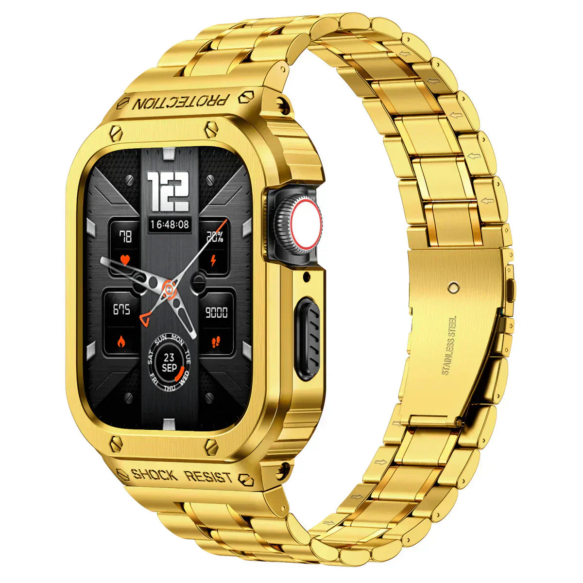 Durable Metal Watch Band with Clear Cover
