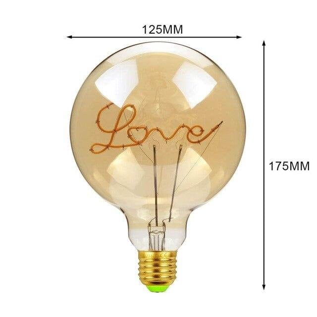 Big Vintage LED Globe Pendant Light Fixture