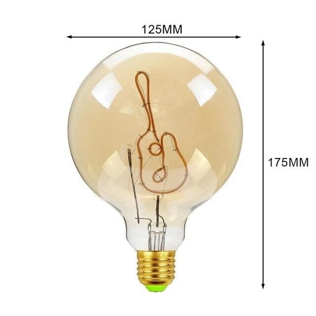 Big Vintage LED Globe Pendant Light Fixture