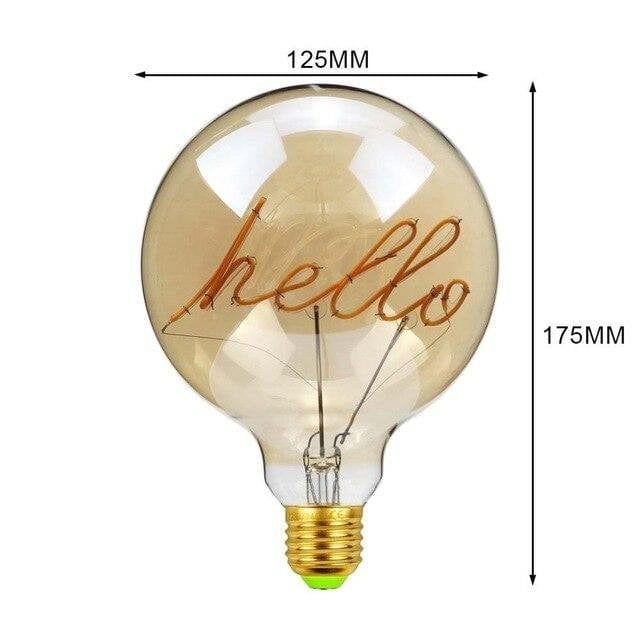 Big Vintage LED Globe Pendant Light Fixture