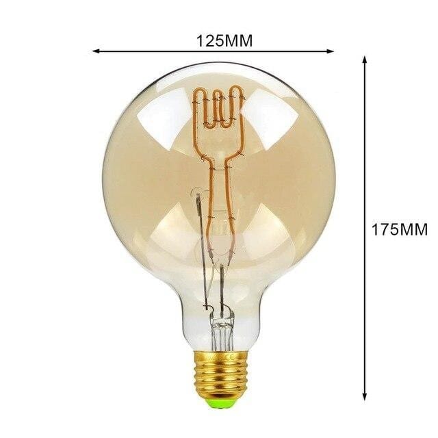 Big Vintage LED Globe Pendant Light Fixture