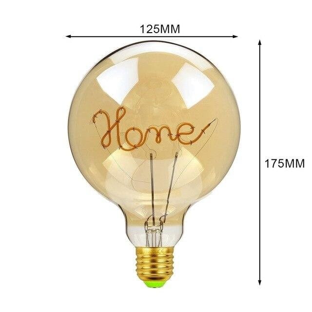 Big Vintage LED Globe Pendant Light Fixture