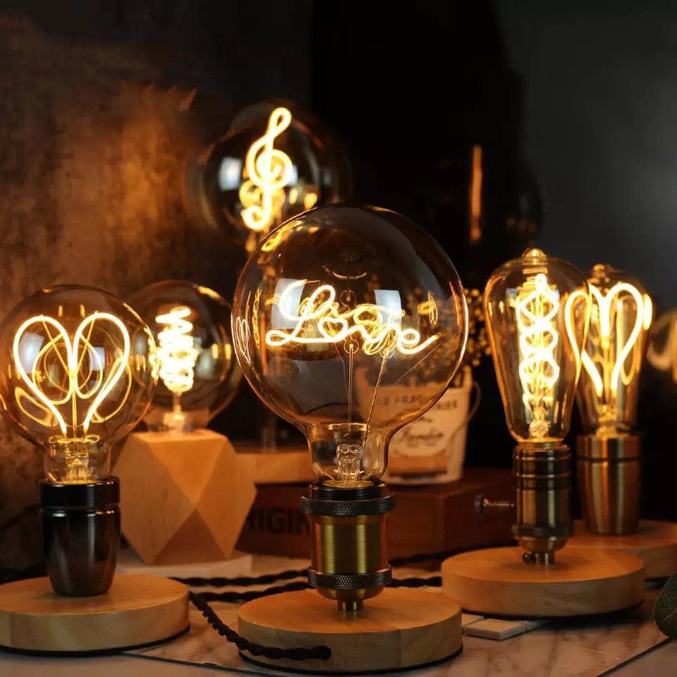 Big Vintage LED Globe Pendant Light Fixture - Lusomart