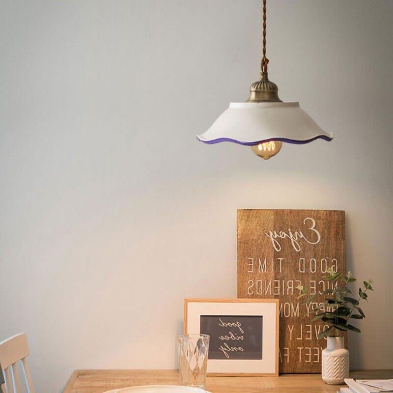 Traditional Portuguese Ceramic Pendant Lamp
