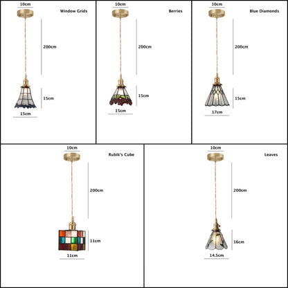 Classic Colorful Glass LED Pendant Light