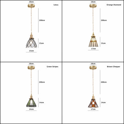 Classic Colorful Glass LED Pendant Light