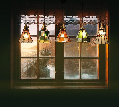 Classic Colorful Glass LED Pendant Light