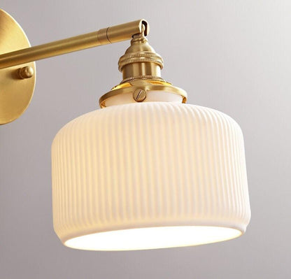White Ceramic Egg Wall Lamp With Bulb