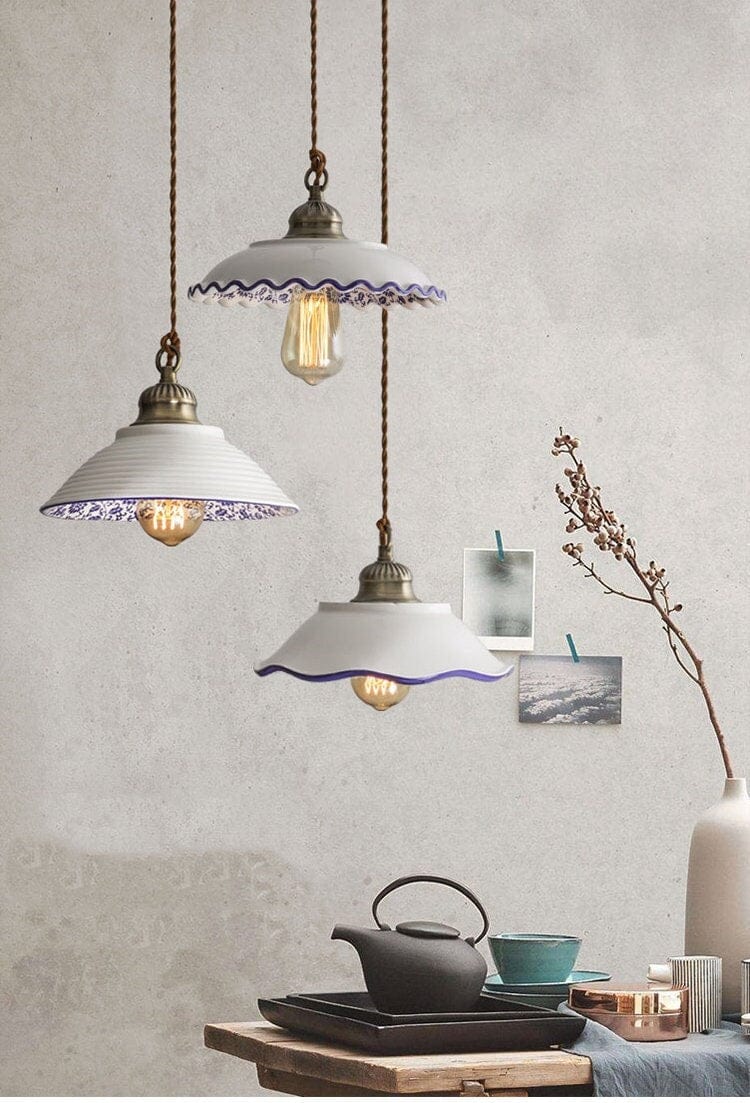 Traditional Portuguese Ceramic Pendant Lamp - Lusomart