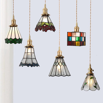 Classic Colorful Glass LED Pendant Light