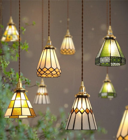 Classic Colorful Glass LED Pendant Light