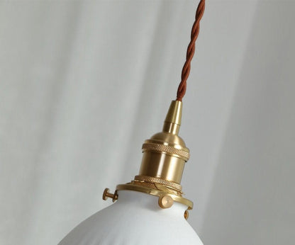 Simple Ceramic Hanging LED Light Fixture