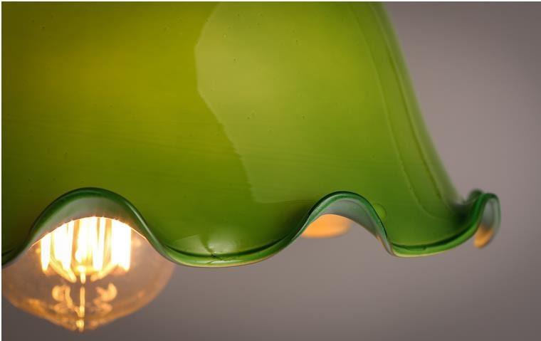 Elegant Glass Pendant Light with Fabric Shade