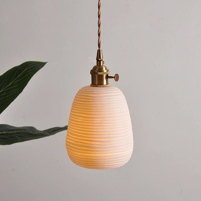Asian Style Ceramic LED Hanging Light - Lusomart