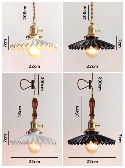 Elegant Ceramic Pendant Lamp with LED Light Included