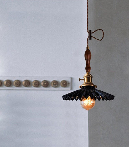 Elegant Ceramic Pendant Lamp with LED Light Included