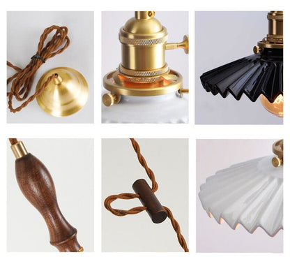 Elegant Ceramic Pendant Lamp with LED Light Included