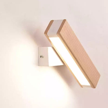 Modern Wooden Adjustable Bedside Lamp