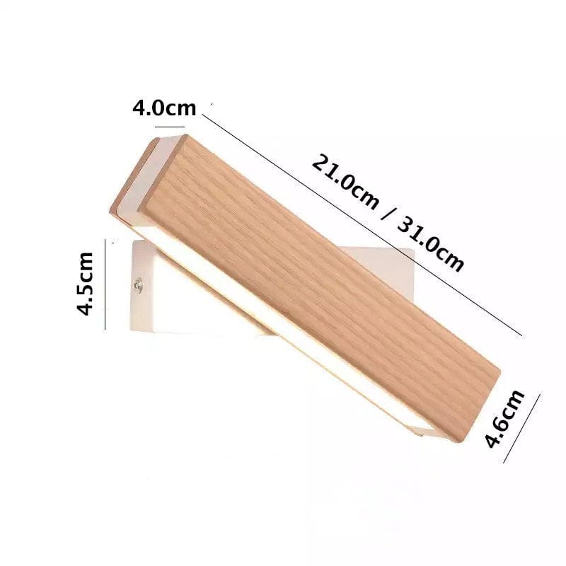 Modern Wooden Adjustable Bedside Lamp