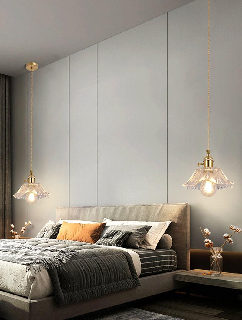 Classic Glass Floral Pendant Lamp, LED Included
